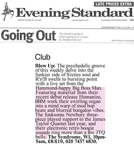 Evening Standard Going Out Blow Up Big Boss Man Humanize