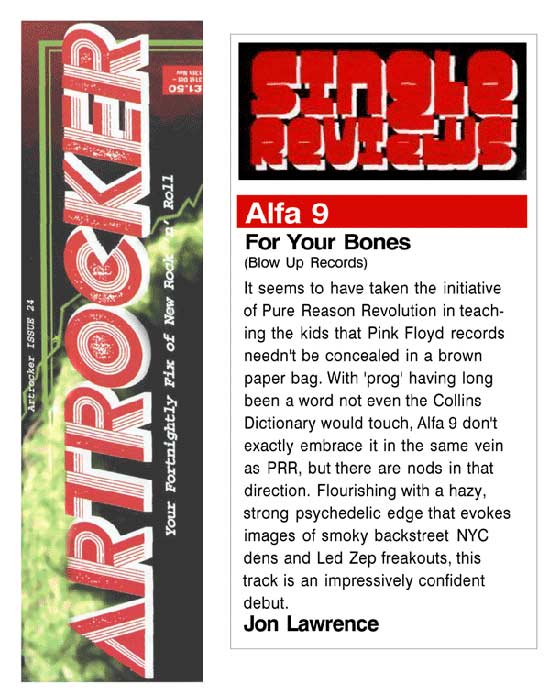 Artrocker Single Reviews Alfa 9 For Your Bones