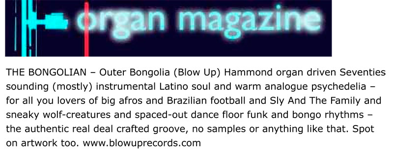 Organ Magazine Album Reviews The Bongolian Outer Bongolia