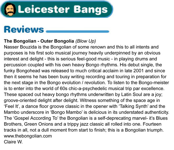 Leicester Bangs Reviews The Bongolian Outer Bongolia
