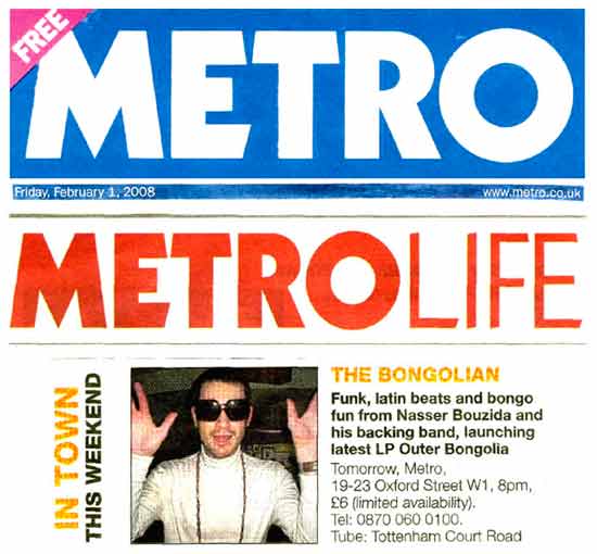 Metro In Town This Weekend The Bongolian Outer Bongolia