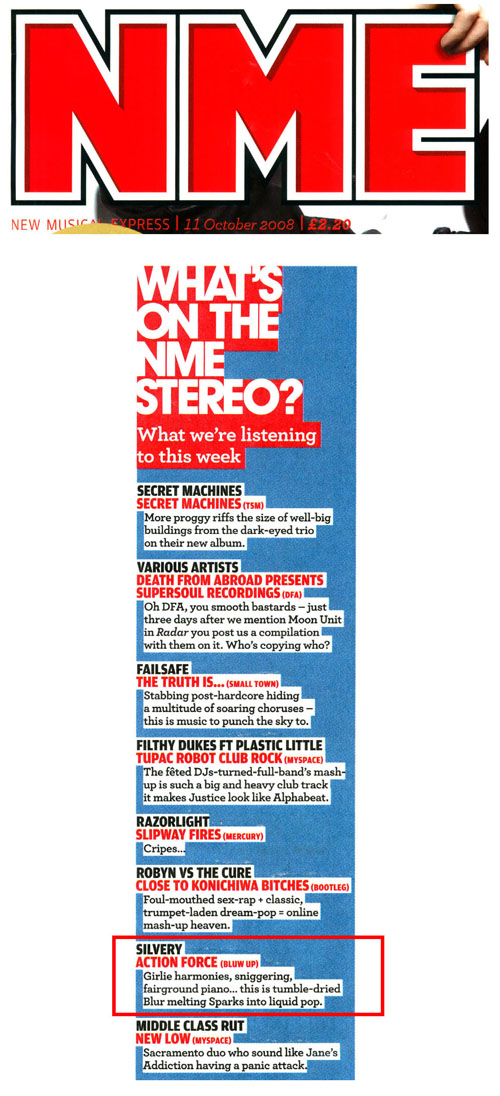 What's On The NME Stereo Silvery Action Force