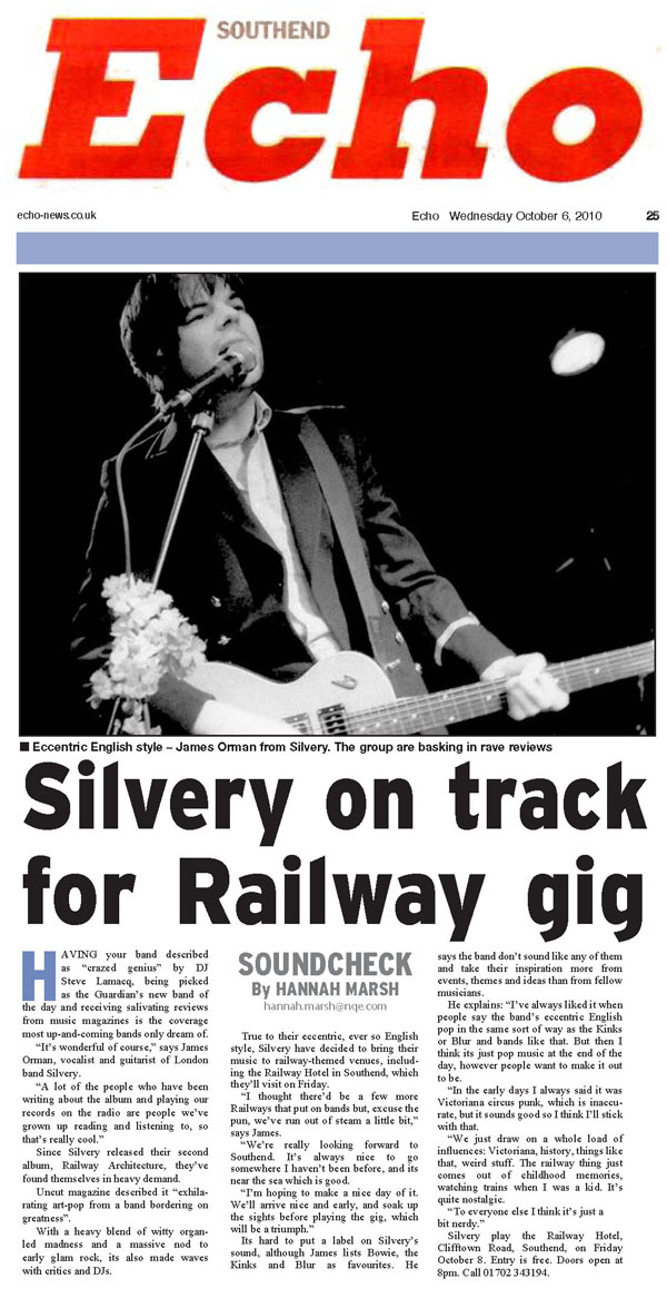 Southend Echo Live Silvery