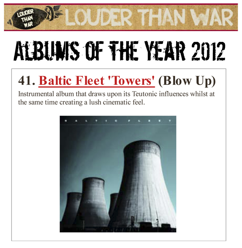 Louder Than War Albums Of The Year 2012 Baltic Fleet Towers