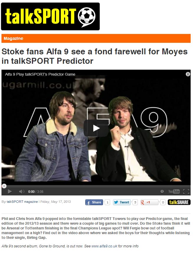 Alfa 9 play talkSPORT Predictor