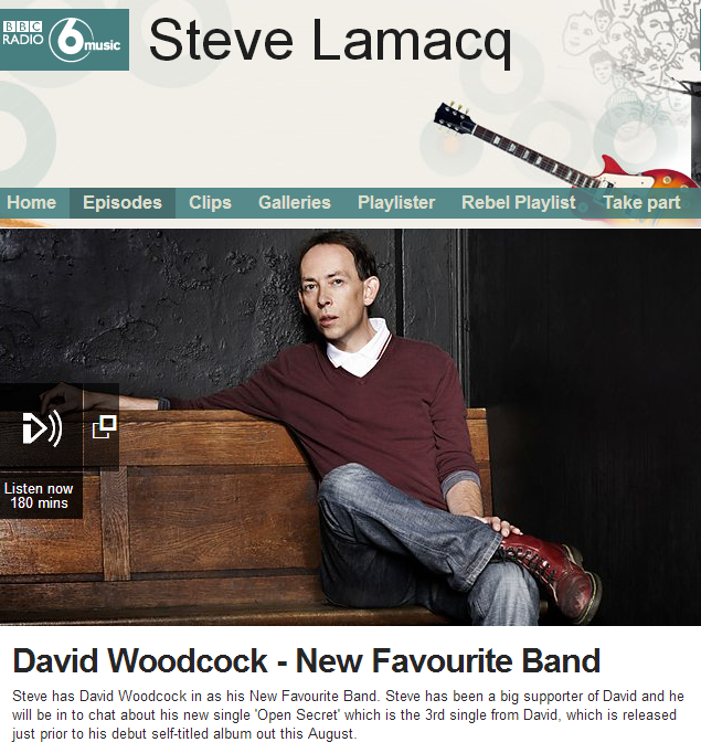 BBC Radio 6 Music Steve Lamacq: New Favourite Band - David Woodcock