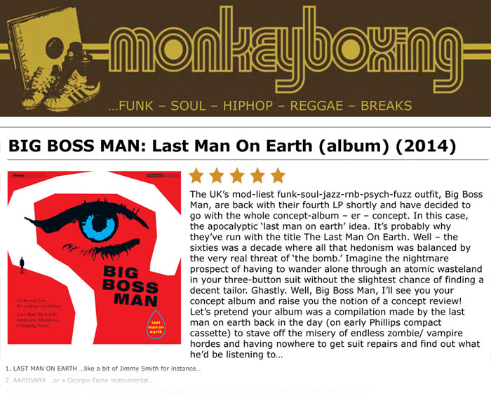 Monkey Picks September Playlist Last Man On Earth Big Boss Man