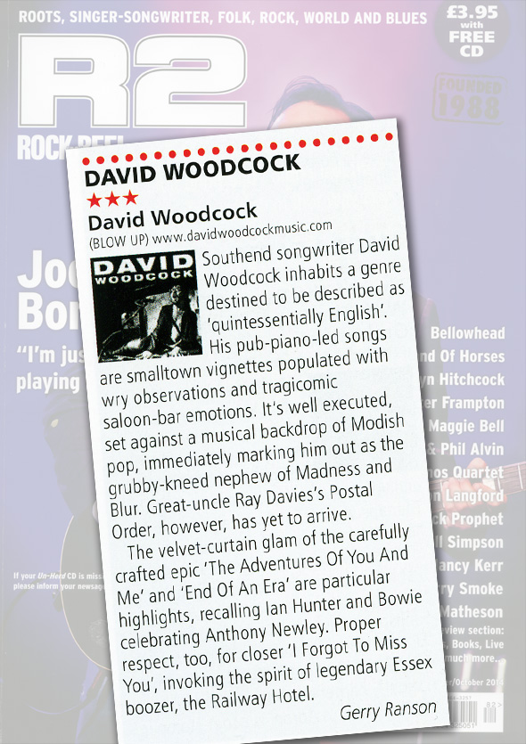 R2 Rock & Reel Album Reviews David Woodcock Debut