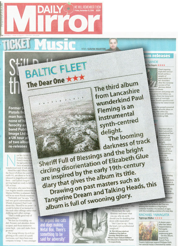 The Mirror Album Reviews: Baltic Fleet 'The Dear One'