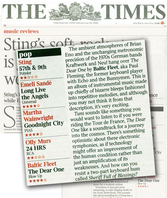 The Times Music: Baltic Fleet 'The Dear One'