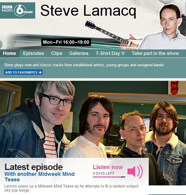 Alfa 9 'New Favourite Band' BBC 6Music Steve Lamacq Show